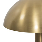 Close up of Four Hands Trieste Table Lamp in Raw Brass on a white background at Addison West