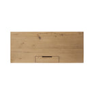 Top of Four Hands Tula Writing Desk in Worn Oak Veneer on a white background at Addison West