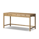 Four Hands Tula Writing Desk in Worn Oak Veneer on a white background at Addison West