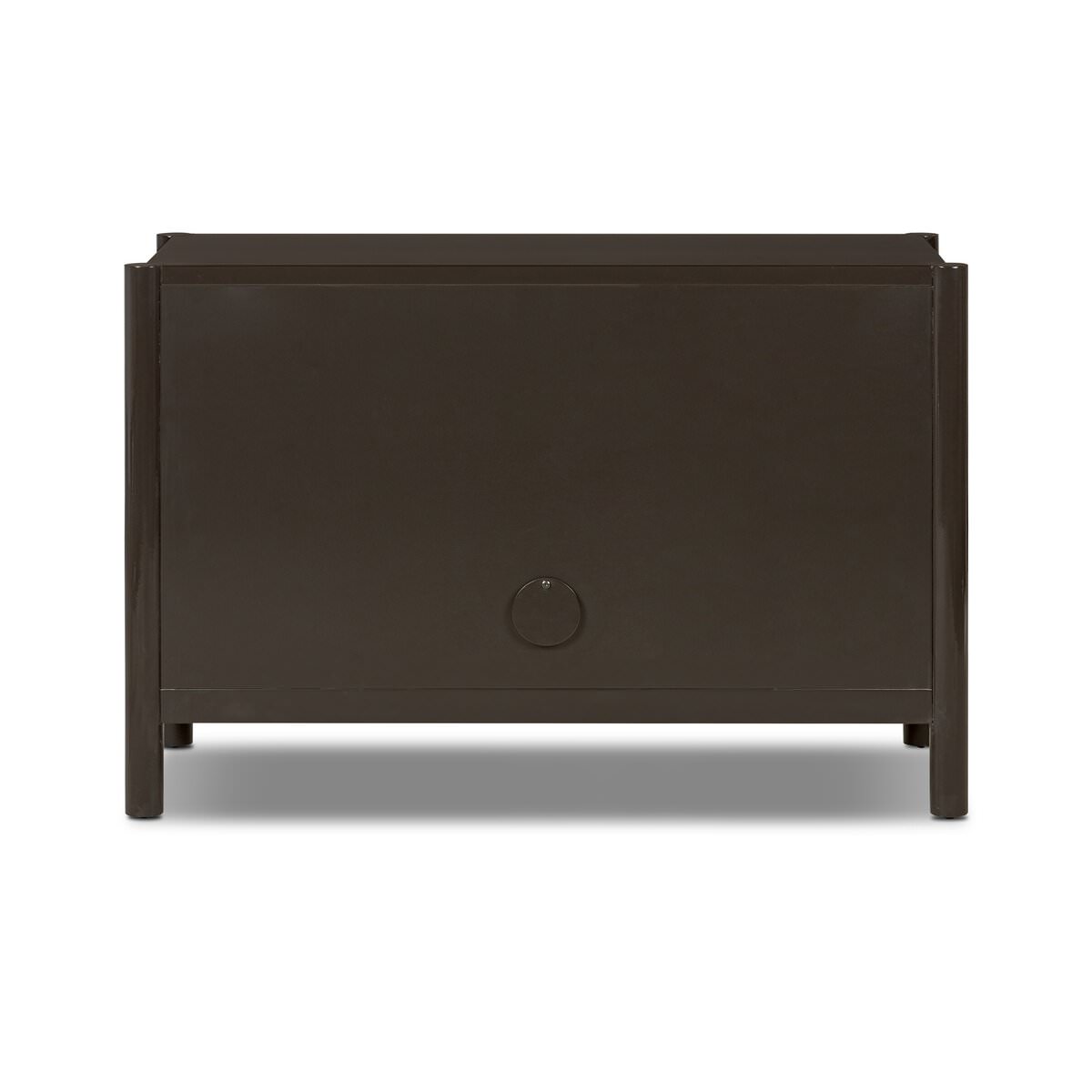 Back of Four Hands Vinco Sideboard in Black Onyx Lacquer on a white background at Addison West