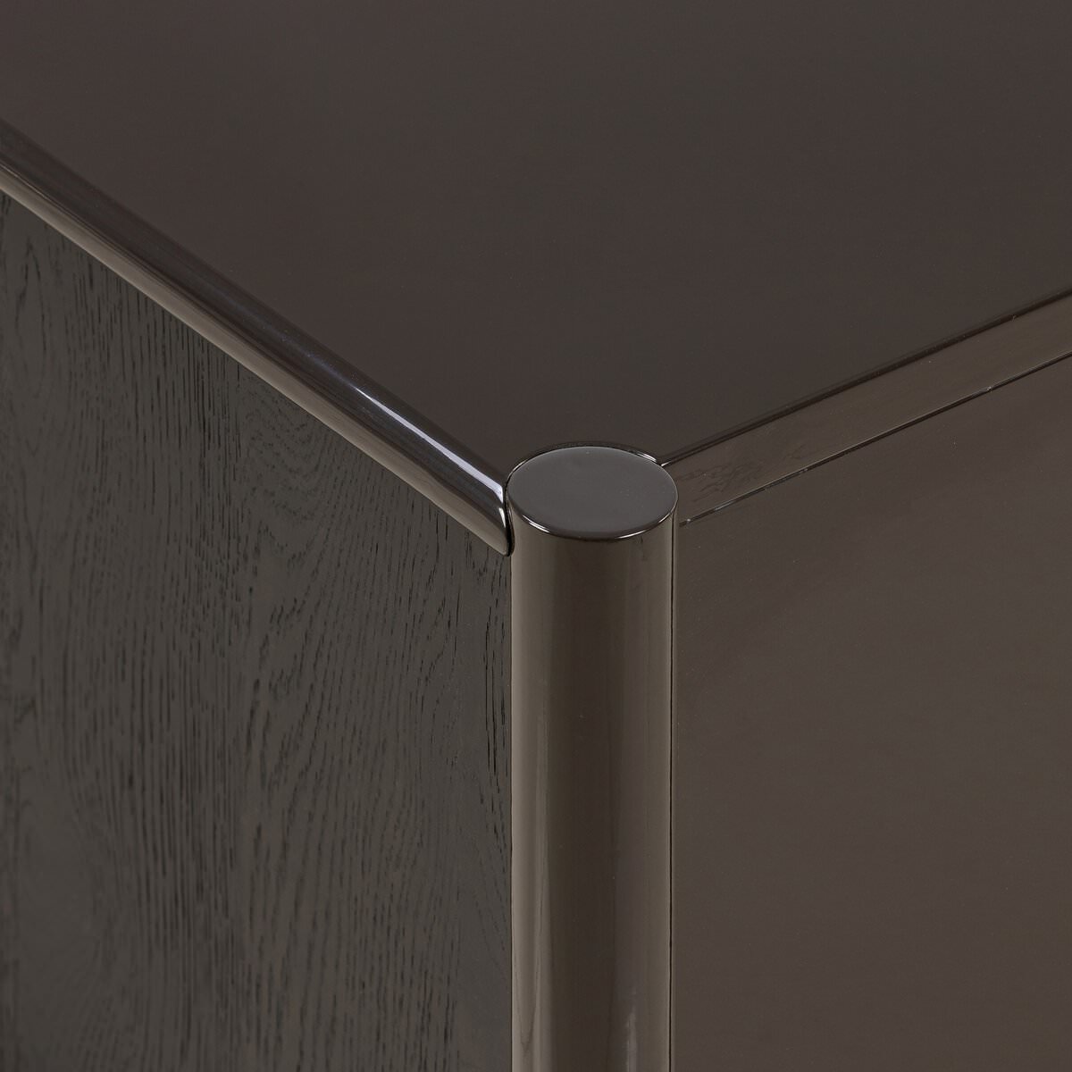 Close up of Four Hands Vinco Sideboard in Black Onyx Lacquer at Addison West