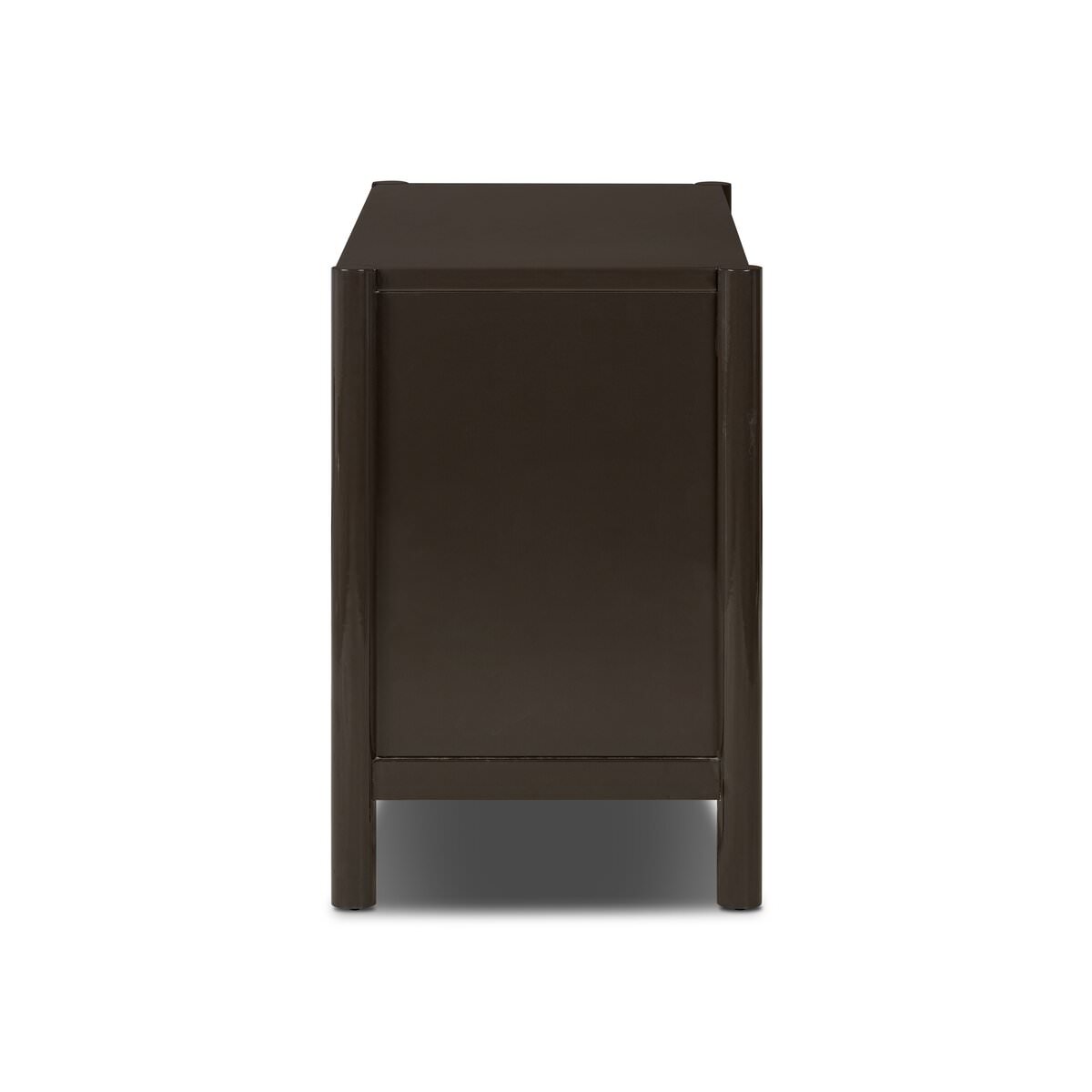 Side of Four Hands Vinco Sideboard in Black Onyx Lacquer on a white background at Addison West