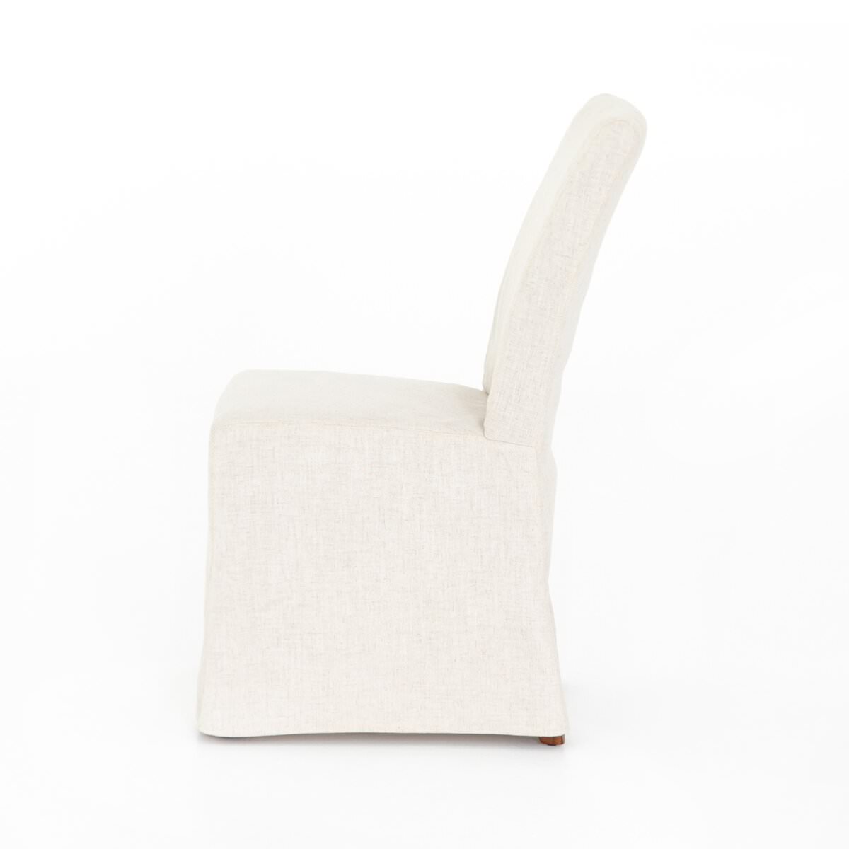 Four Hands Vista Slipcovered Dining Chair in Savile Flax on a white background