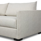 Close up of Four Hands Wickham 2-Piece Sleeper Sectional in Alameda Snow on a white background at Addison West