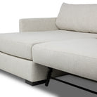 Close up of Four Hands Wickham 2-Piece Sleeper Sectional in Alameda Snow on a white background at Addison West