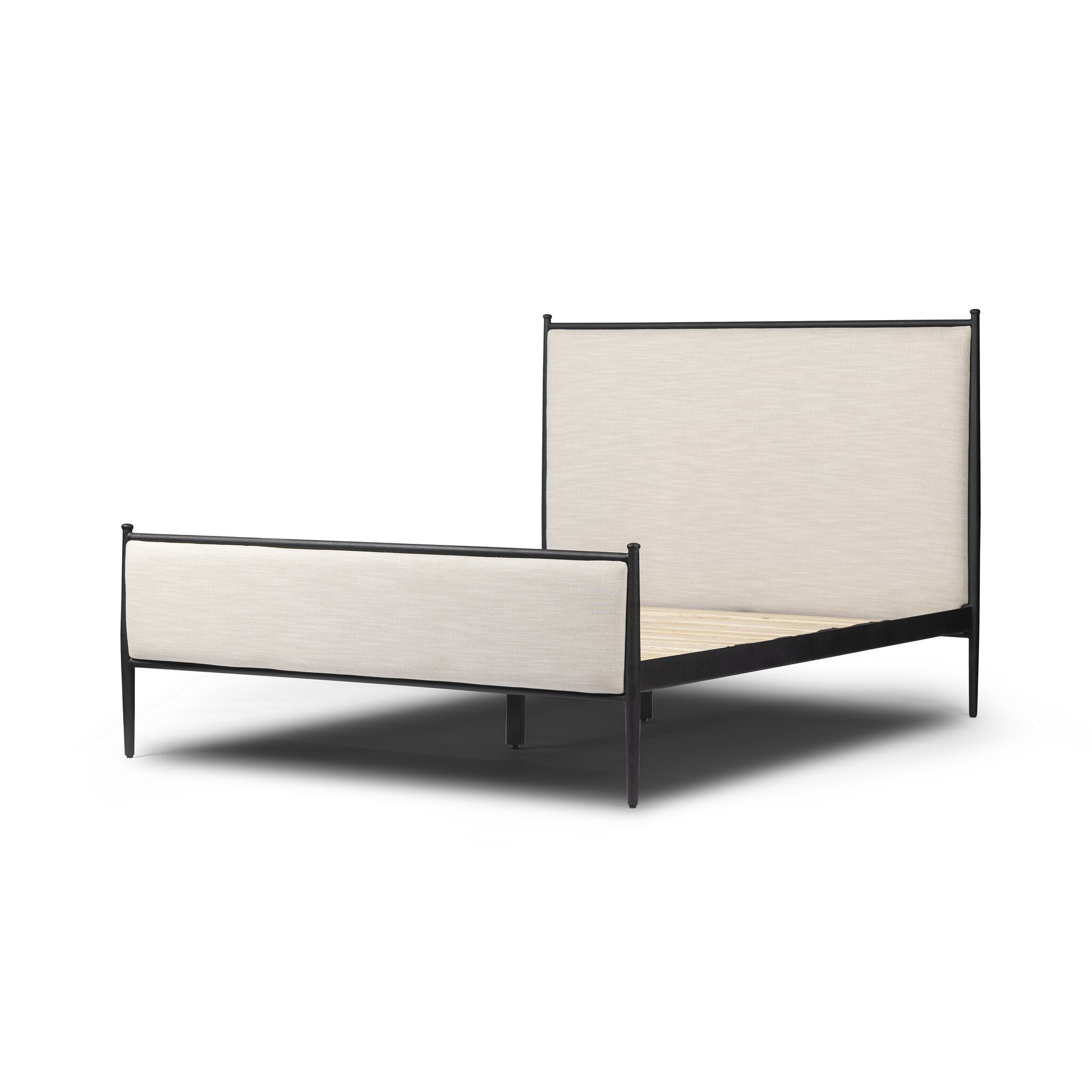 Four Hands Xander Bed in Savoy Parchment on white background at Addison West.
