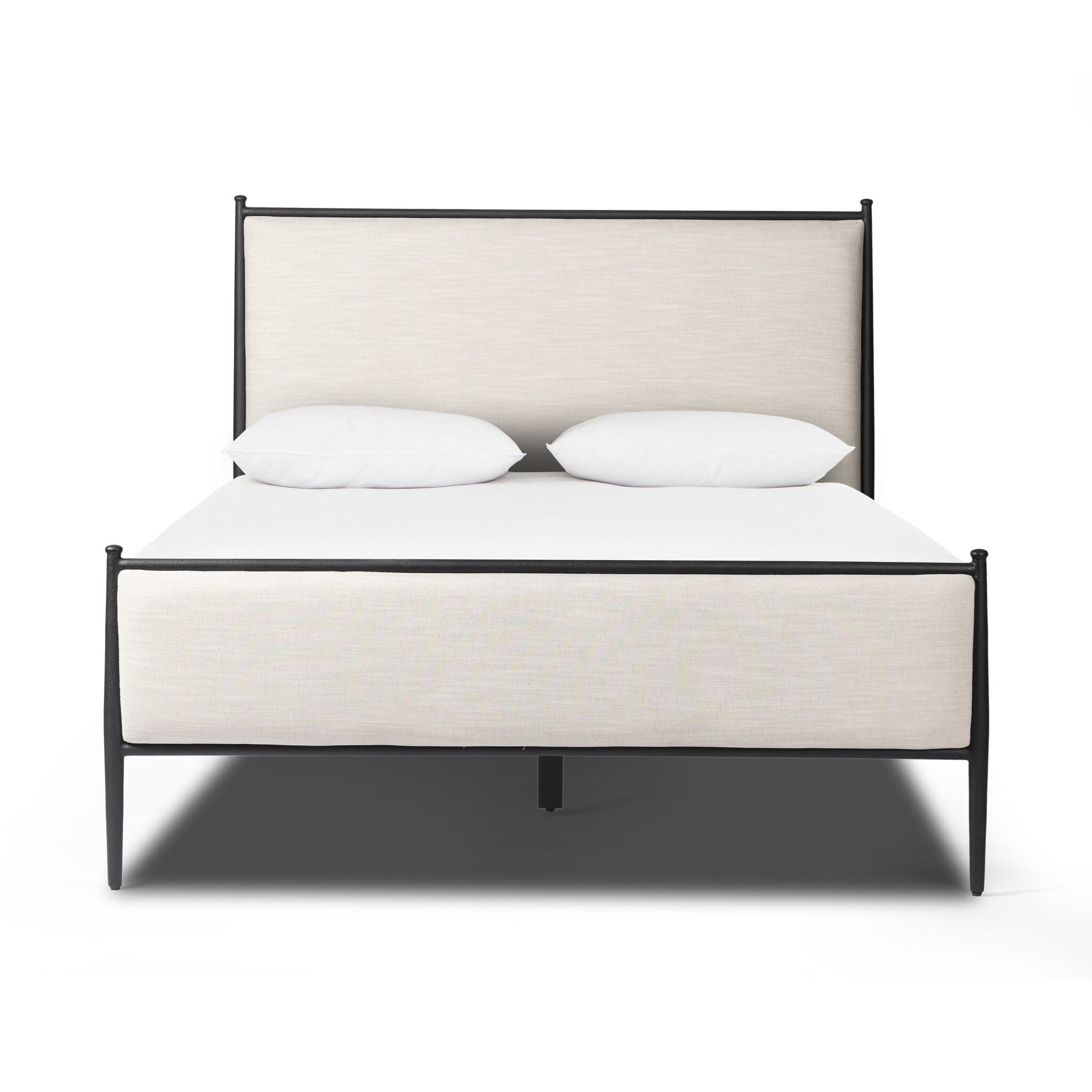 Four Hands Xander Bed in Savoy Parchment on white background at Addison West.