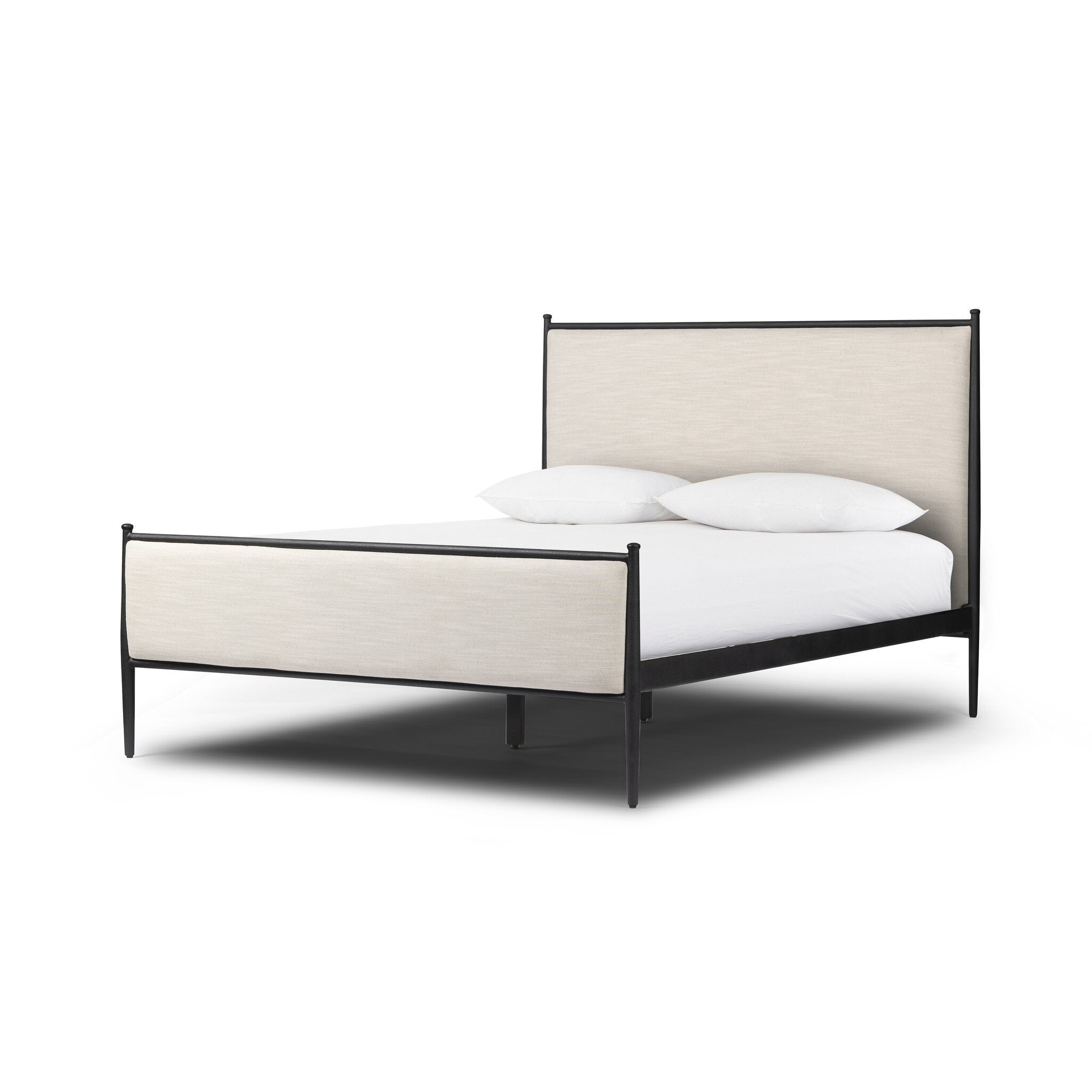 Four Hands Xander Bed in Savoy Parchment on white background at Addison West.