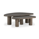 Four Hands Zion Nesting Coffee Table Set in Grey Tobacco Oak on a white background at Addison West