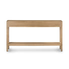 Back of Four Hands Zuma Console in Dune Ash on a white background