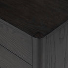 Close up of Four Hands Zuma Nightstand in Smoked Black Ash Veneer at Addison West