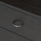 Close up of Four Hands Zuma Nightstand in Smoked Black Ash Veneer at Addison West