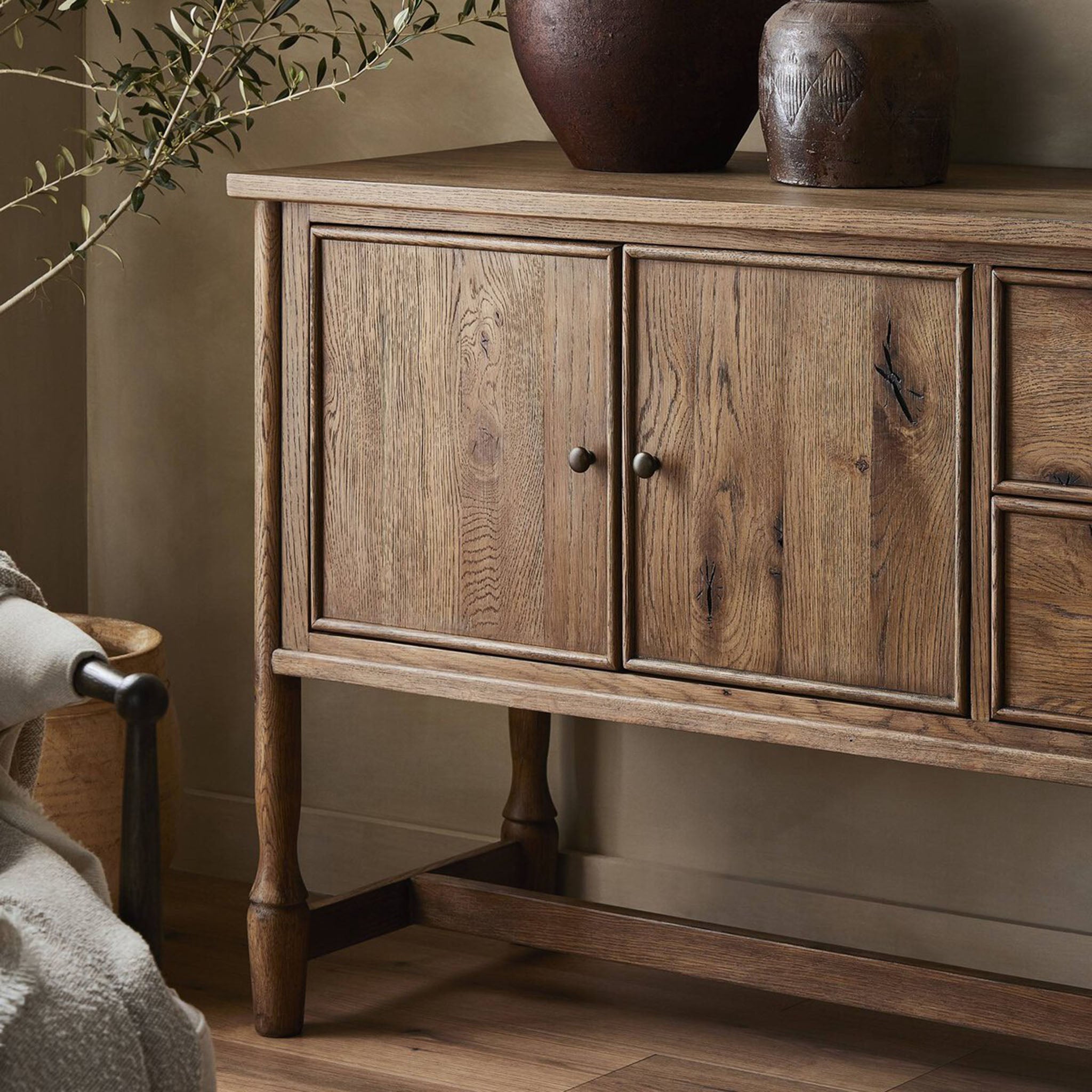 Four Hands + Amber Lewis Bari Sideboard in Weathered Oak Veneer - Addison West