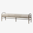 Four Hands + Amber Lewis Demi Accent Bench in Beige Shearling - Addison West