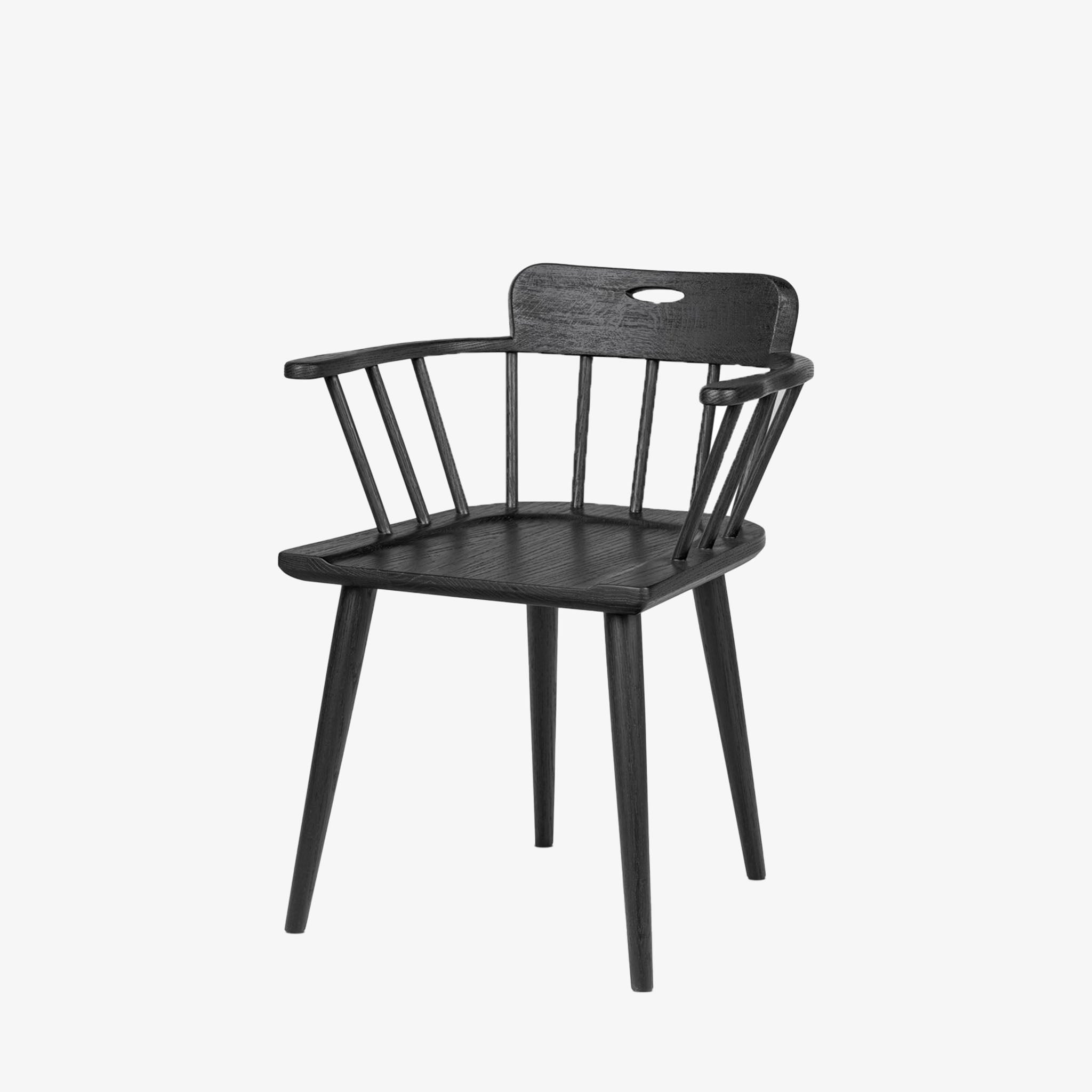 Four Hands + Amber Lewis Thalia Dining Chair in Black Oak - Addison West
