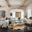 Four Hands Boone Small 3-Piece Sectional in Thames Coal in a modern living room