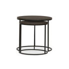 Four Hands Lavastone Nesting Tables in Black Lavastone on a white background