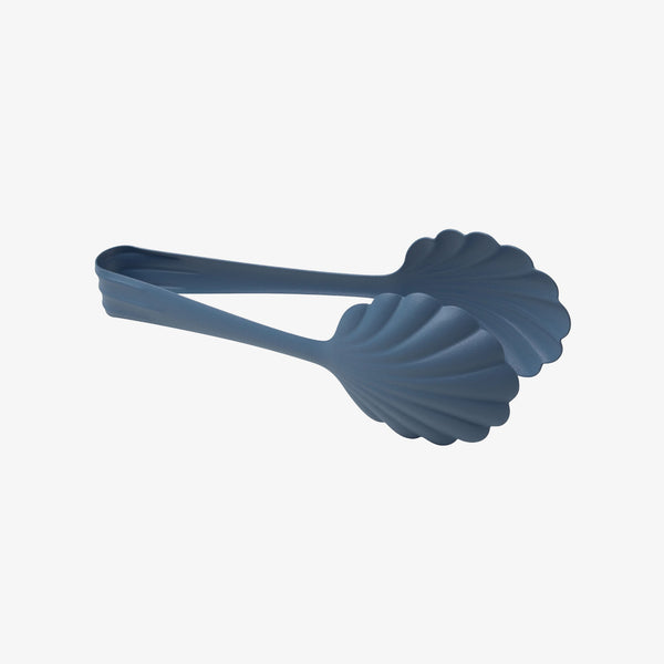 Scallop Tongs in French Blue on a white background