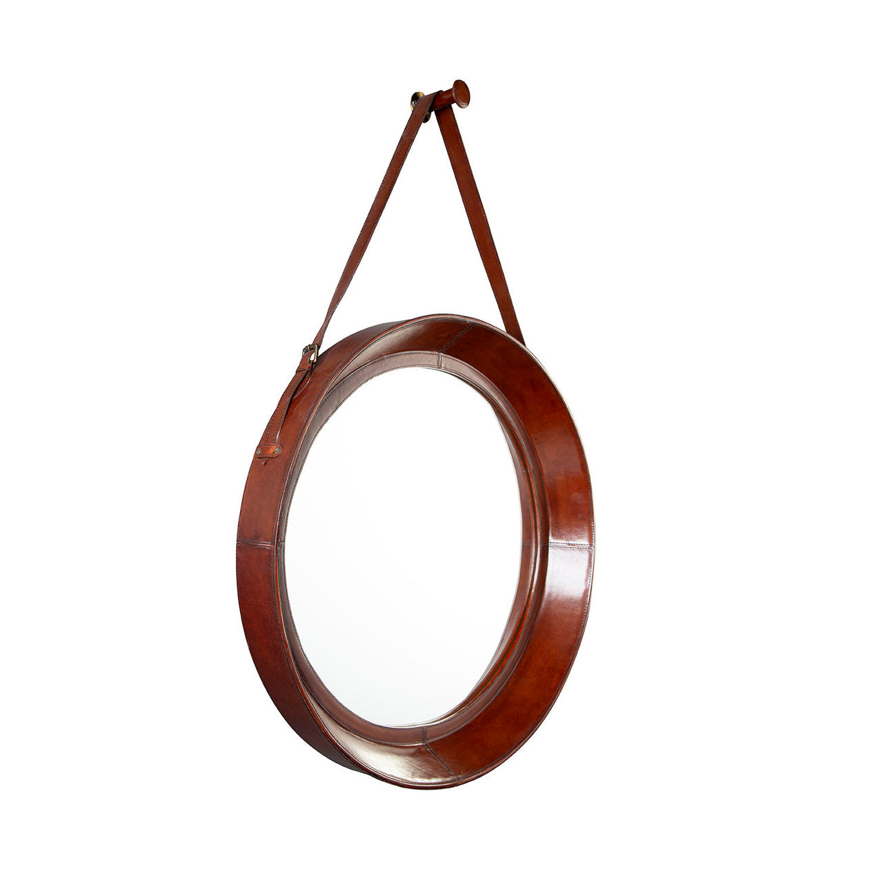 Furniture Classics Milo Round Hanging Mirror on a white background at Addison West