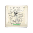 Golf Swing Decoupage Glass Tray on a white background