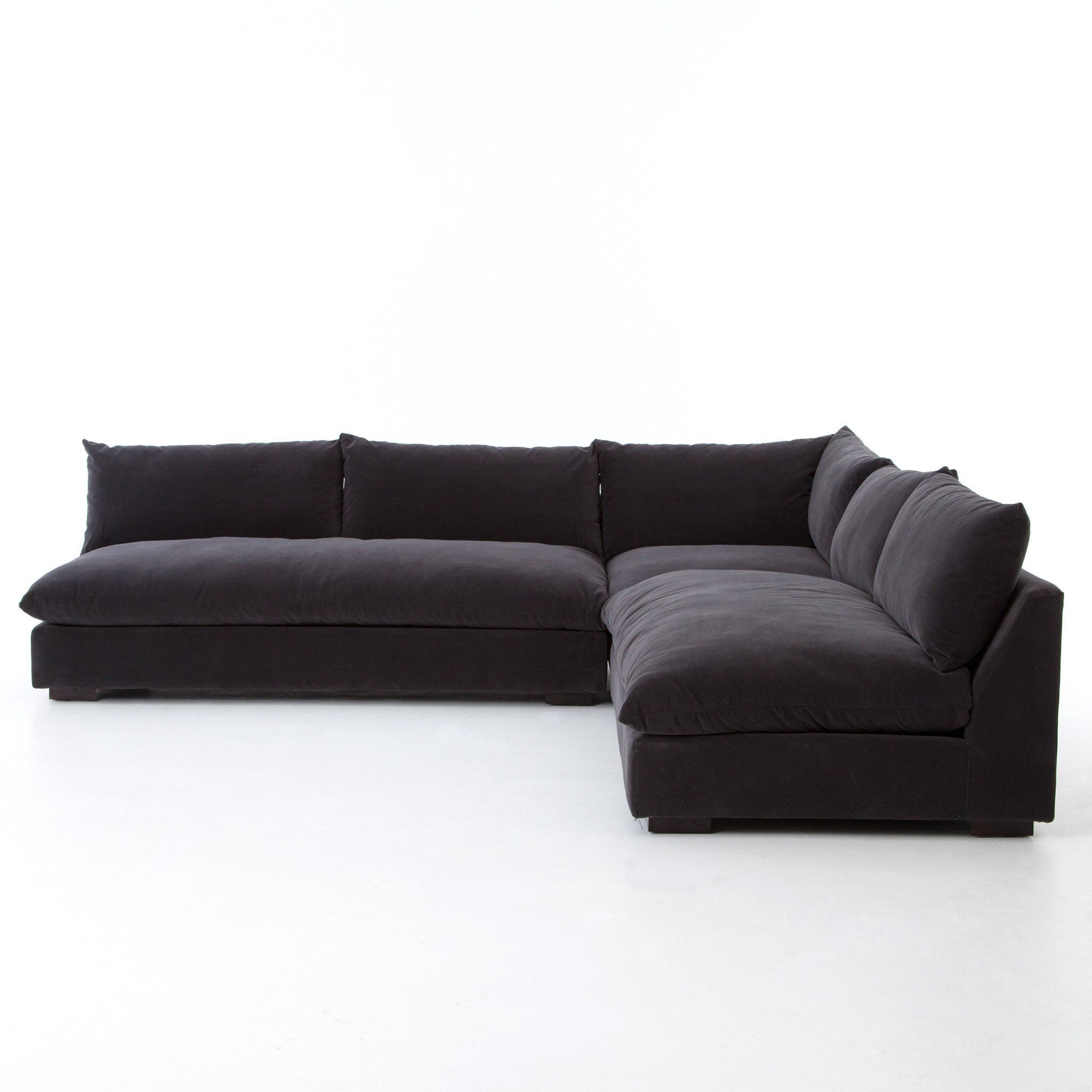 Four Hands Grant 3-Piece Sectional in Henry Charcoal - Addison West