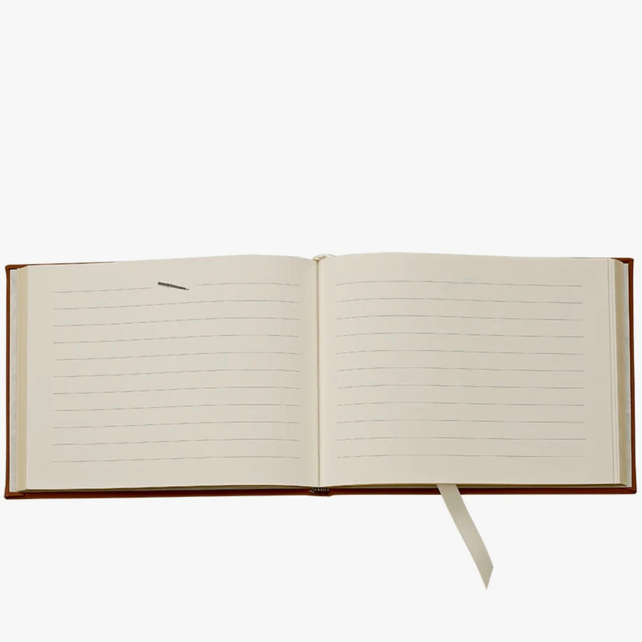 Green Leather Bound Guest Book - Addison West