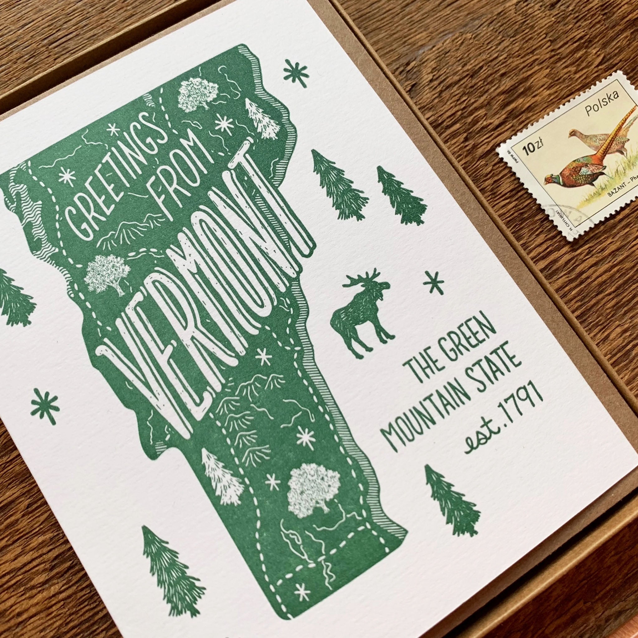 Greetings From Vermont Greeting Card - Addison West