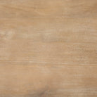 Close up of Grier Light Brown Solid Wood w/ Cane Accent Console Table