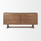 Grier Medium Brown Solid Wood with Cane Sideboard on a white background