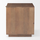 Grier Medium Brown Wood with Cane Accent Table on a white background