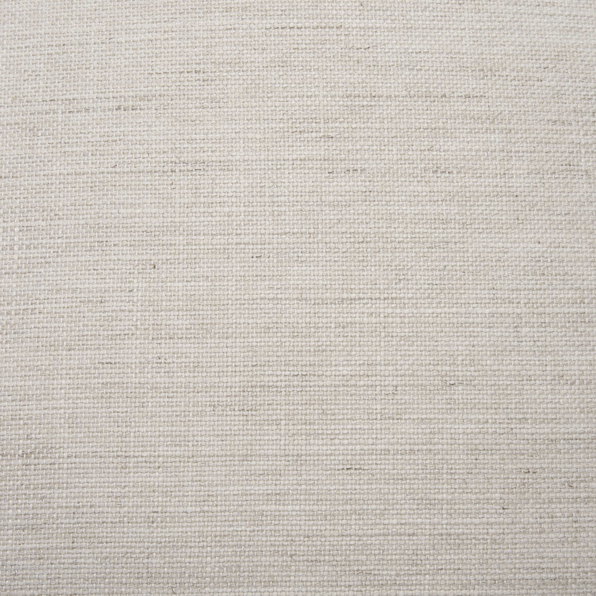 Close up of Gwynn Beige Fabric with Light Brown Wood Pouf