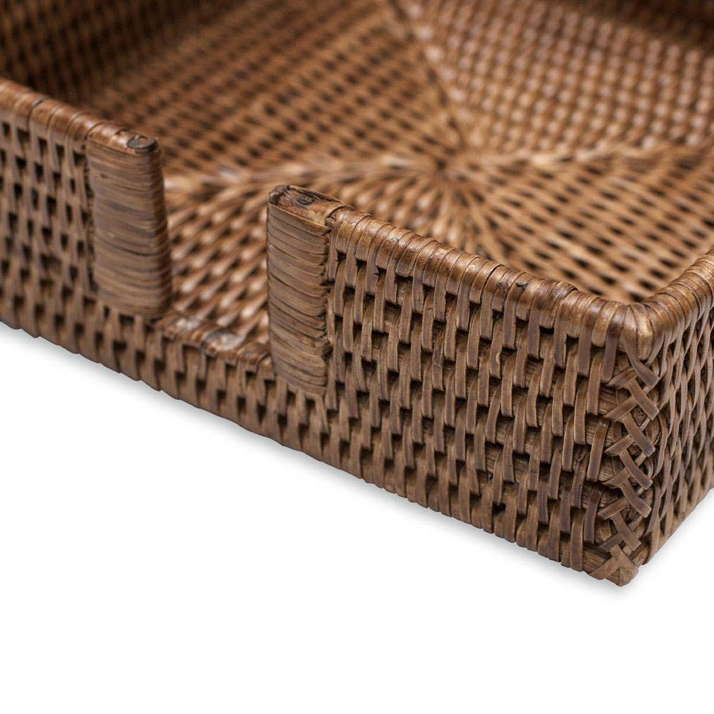 Rattan Lunch Napkin Holder in Dark Wash - Addison West