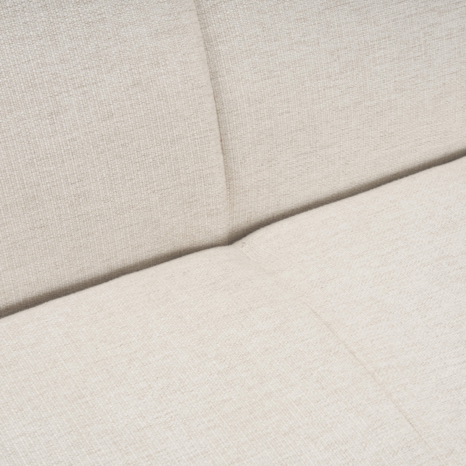 Close up of Hale Sofa W/ Medium Brown Wood and Oatmeal Fabric