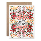 Happy Birthday Scarlet Garden Greeting Card on a white background