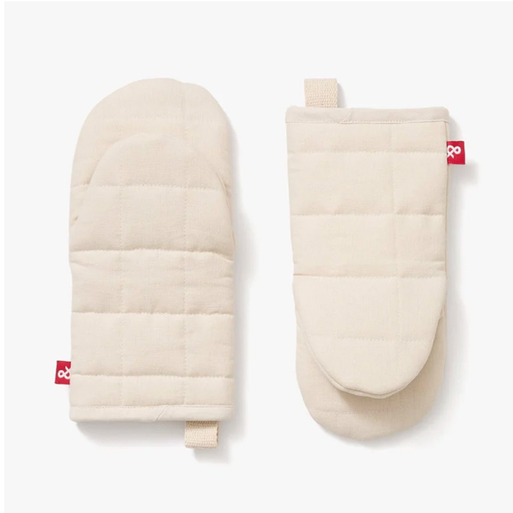 Hedley & Bennett Oat Oven Mitts on plain background at Addison West.