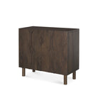 Heera Dark Brown Diamond Motif with Shelf Accent Cabinet on a white background