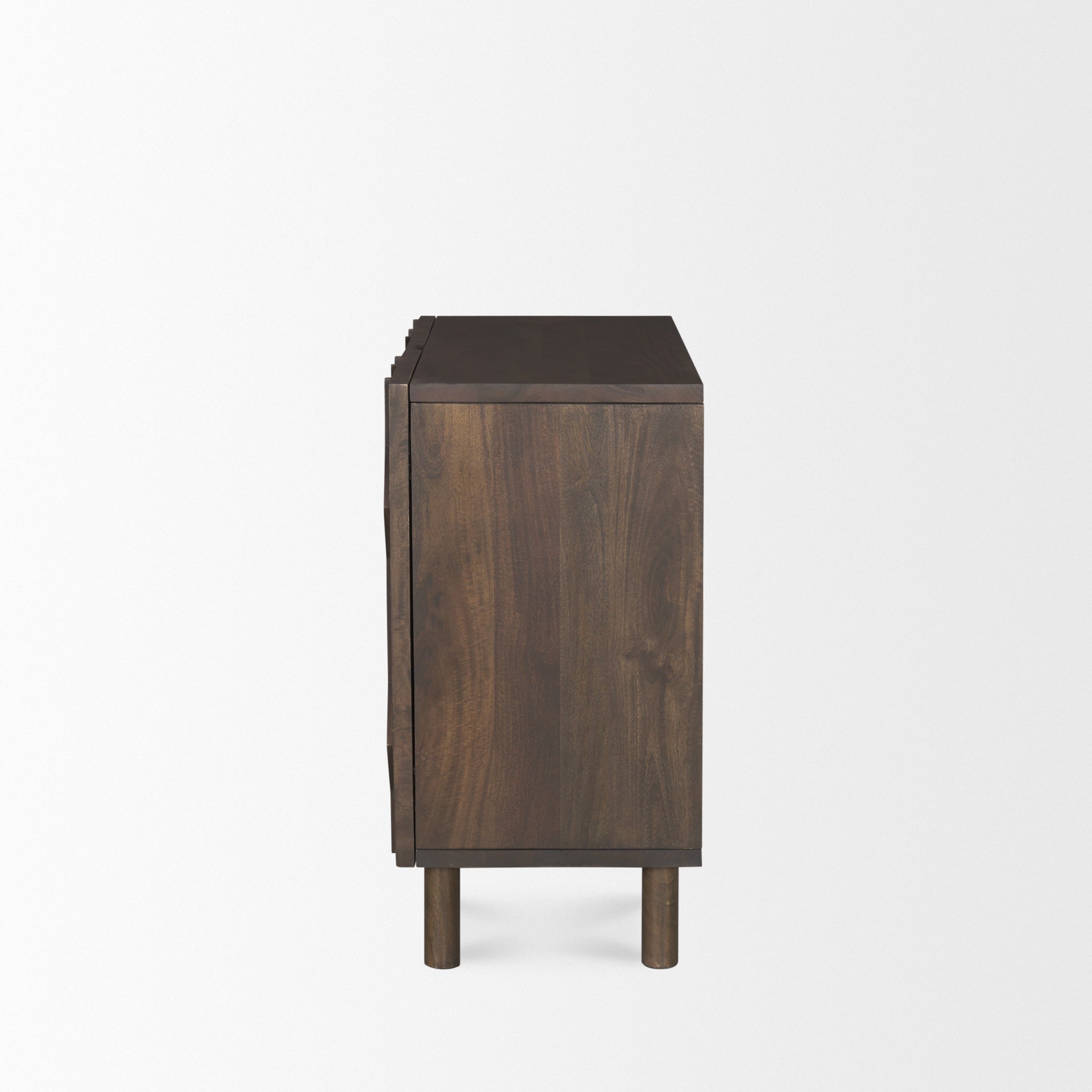 Heera Dark Brown Diamond Motif with Shelf Accent Cabinet on a white background
