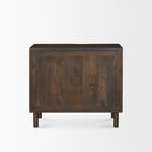 Heera Dark Brown Diamond Motif with Shelf Accent Cabinet on a white background