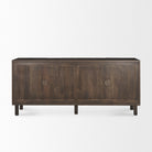 Heera Dark Brown Diamond Motif with Shelf Sideboard on a white background