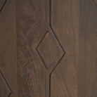 Heera Dark Brown Close up of Diamond Motif with Shelf Sideboard