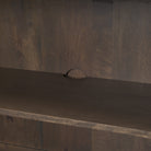 Close up of Heera Dark Brown Diamond Motif with Shelf Sideboard