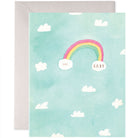 Hi Baby Greeting Card watercolor greeting card with rainbow