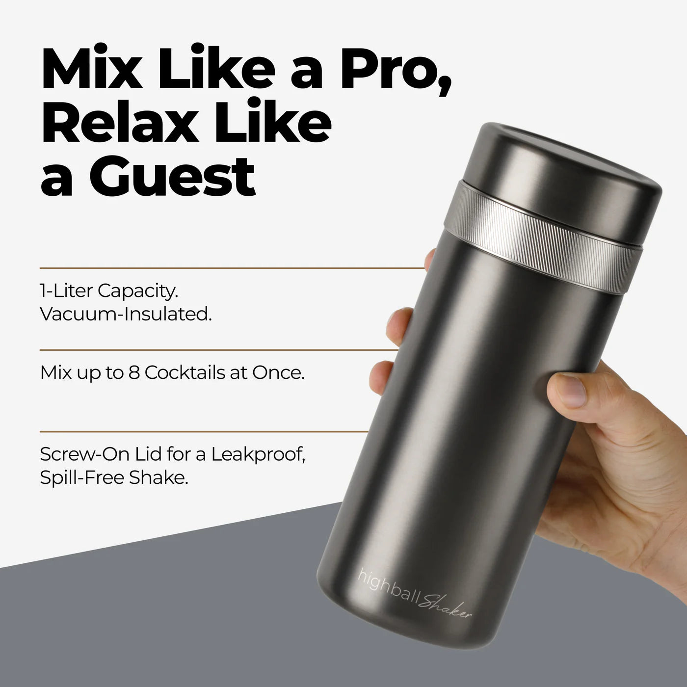 High Camp Highball Shaker in Amalfi Blue features graphic