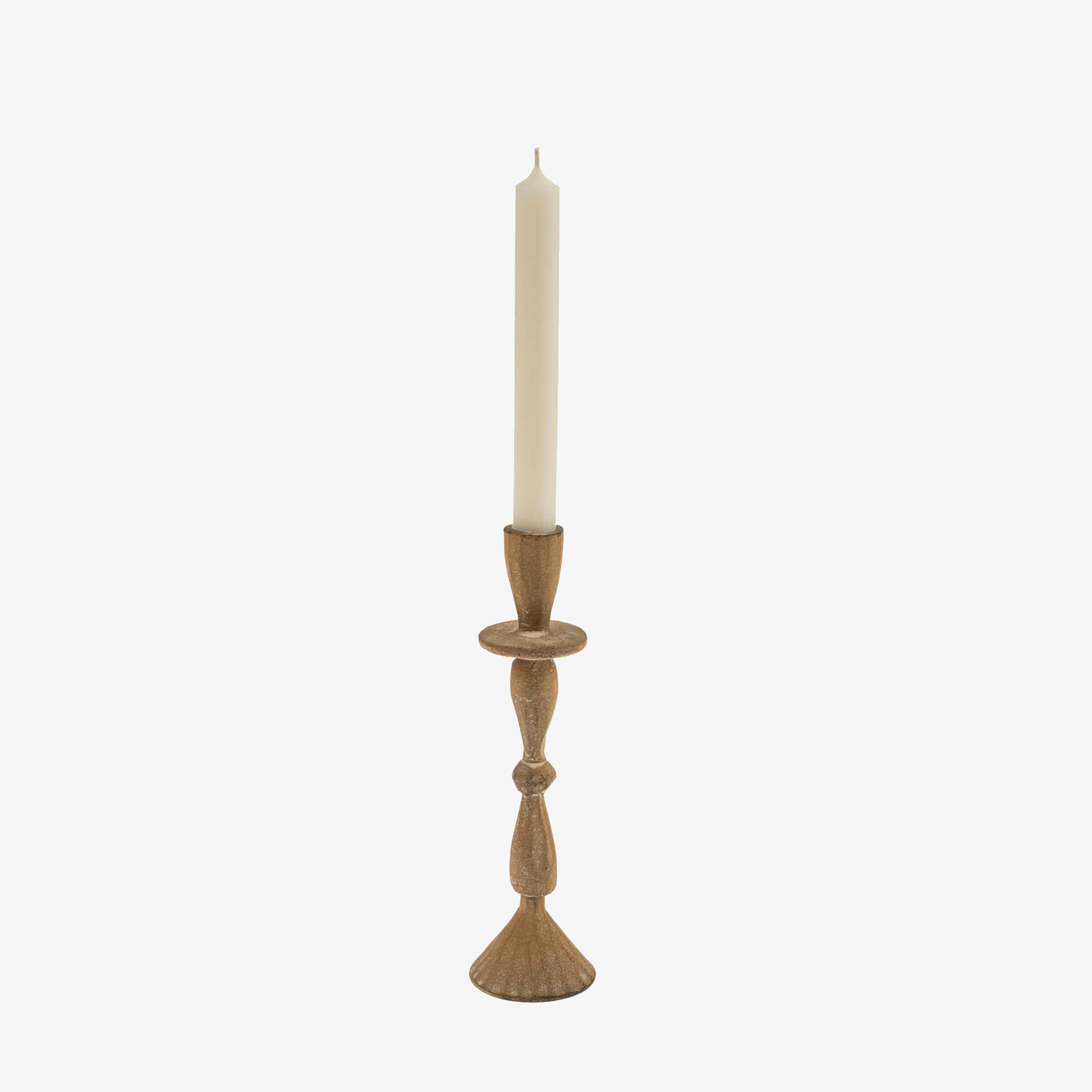 Indaba Imani Candle Holder in Whitewash - Addison West