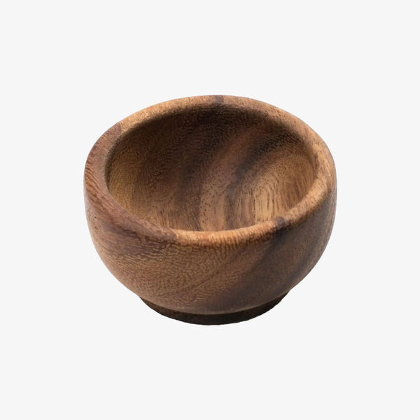 Small Ironwood condiment cup on a white background