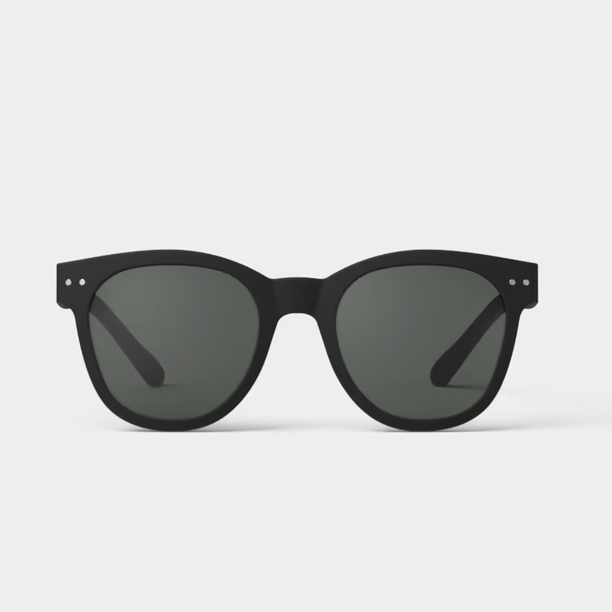 Izipizi #N Black Sunglasses on a white background at Addison West