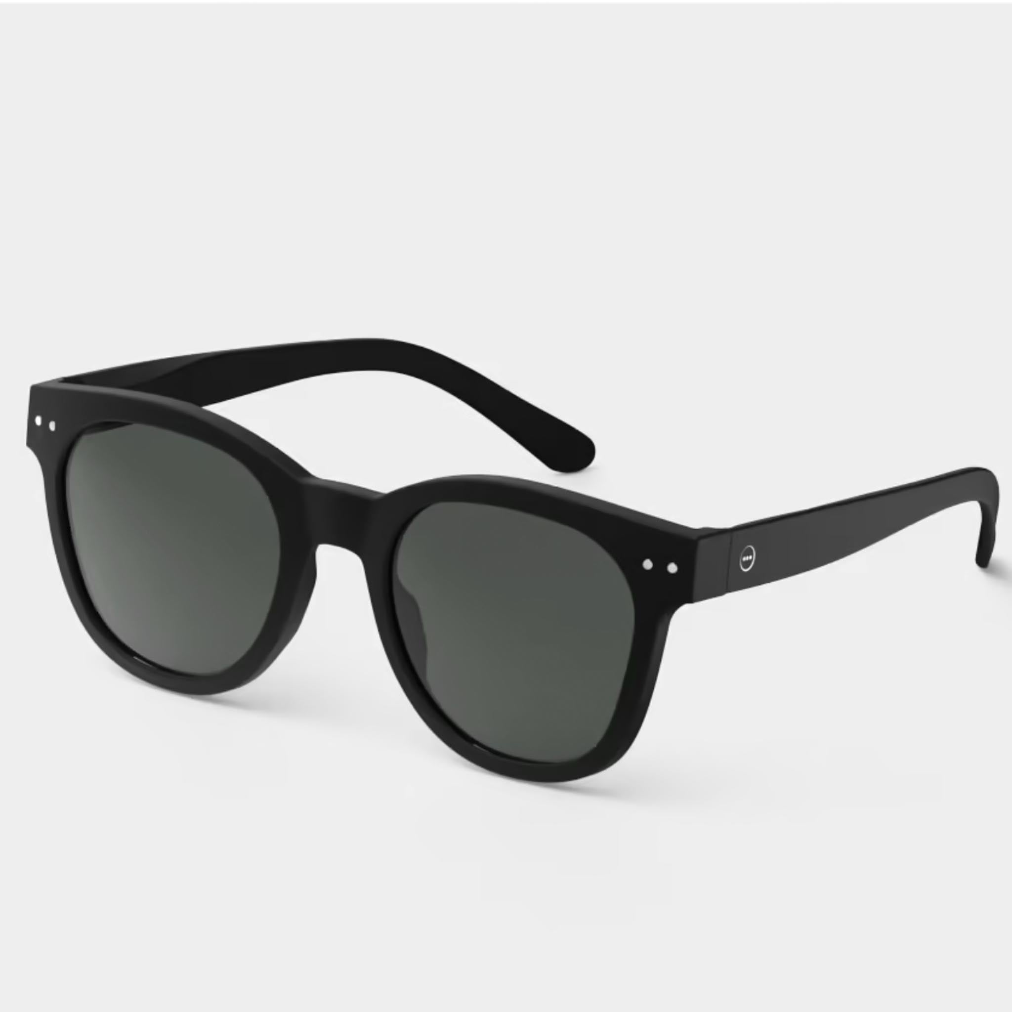 Izipizi #N Black Sunglasses on a white background at Addison West