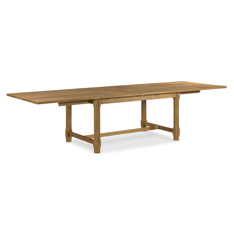 Forever Extendable Dining Table in Breadboard Finish on a white background at Addison West