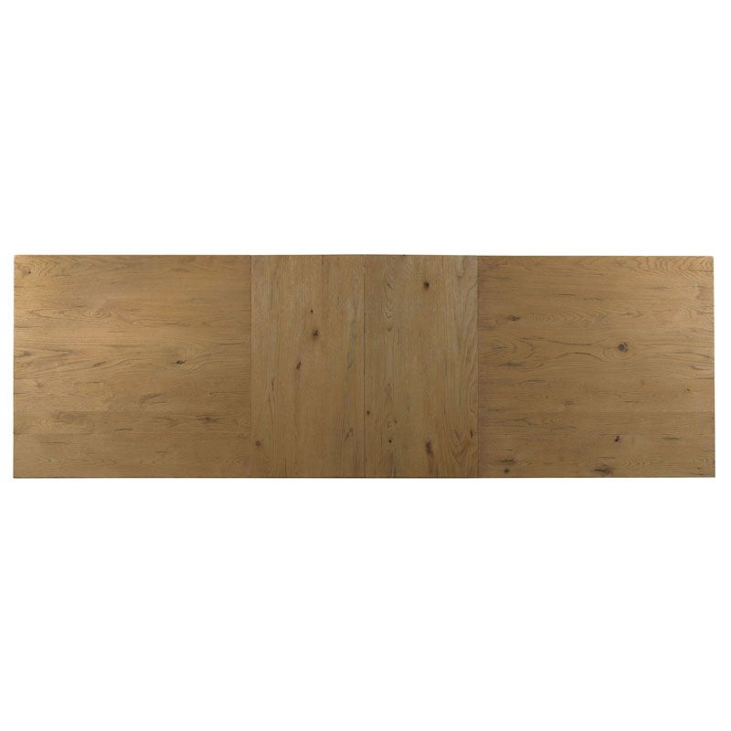 Forever Extendable Dining Table in Breadboard Finish on a white background at Addison West