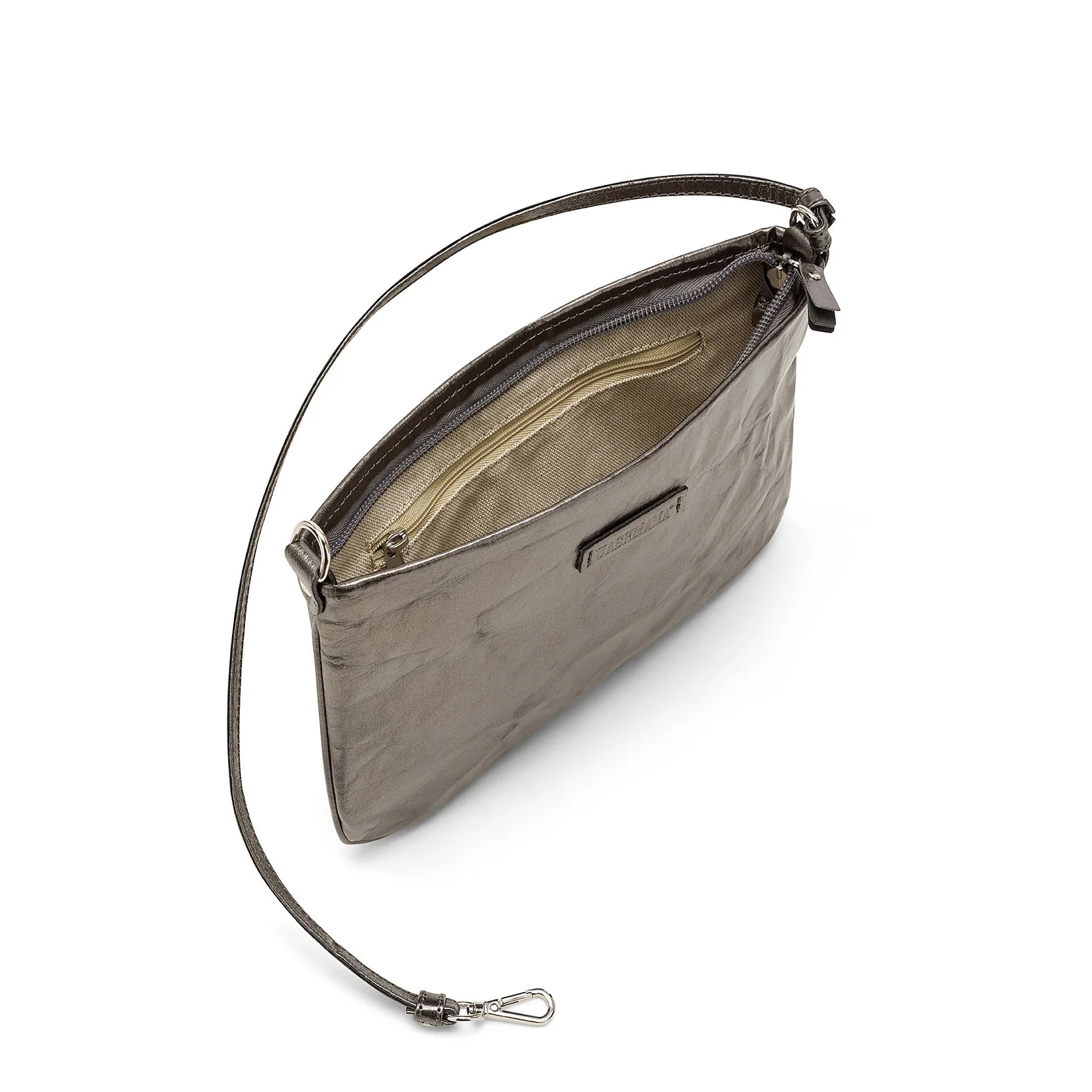 Uashmama Lola Bag in Peltro on a white background at Addison West